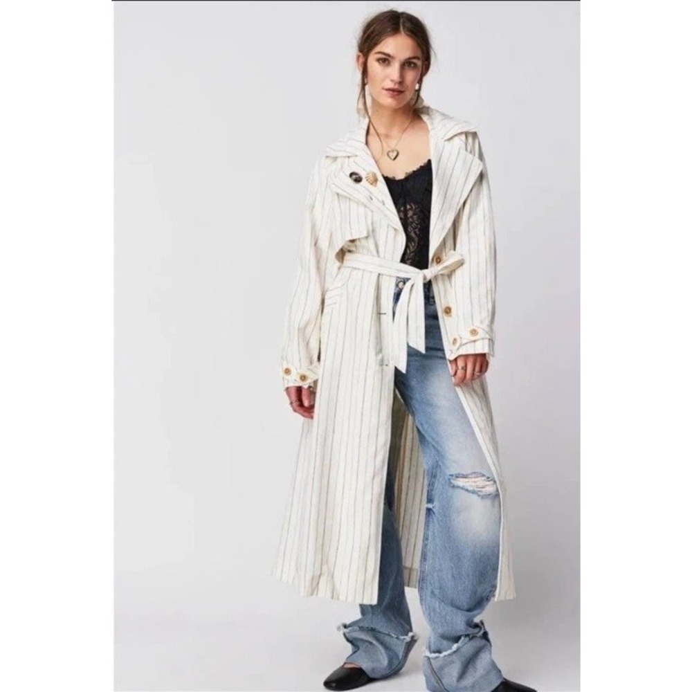Free People Melia‎ Mac Coat WTF Ivory Small Oversized by We The Free Fall Spring